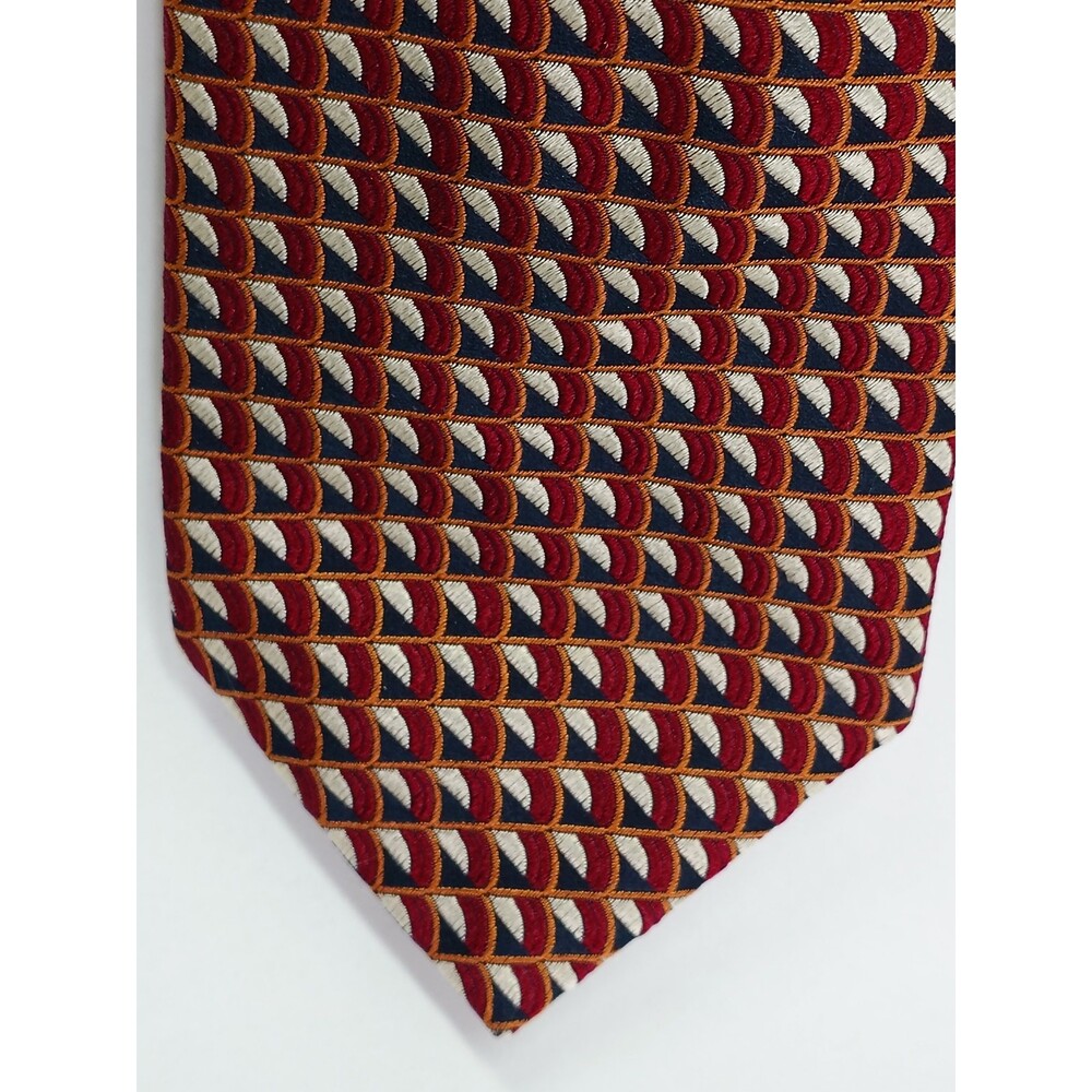 Ike Behar Men's Necktie 100% silk red black tie